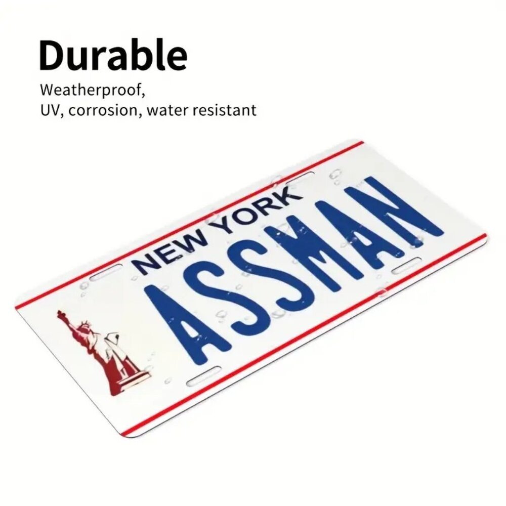 Seinfeld Kramer AS*S MAN Replica New York Vanity License Plate Tin Sign Man Cave - Picture 3 of 9